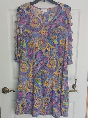 Lili Paisley Print Midi Dress in Multi